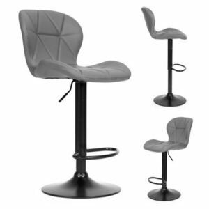 ModernHome állítható magasságú Bárszék lábtartóval - Szürke kép