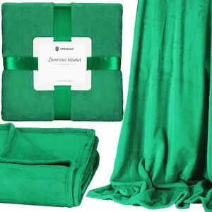 Springos meleg pléd, 200x200 cm - Zöld kép
