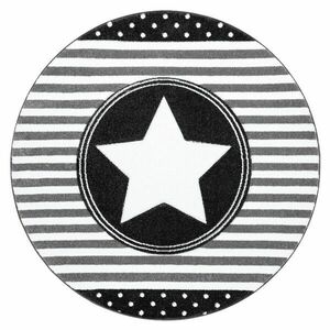 Szőnyeg kerek TINIES STAR szürke r140 kép