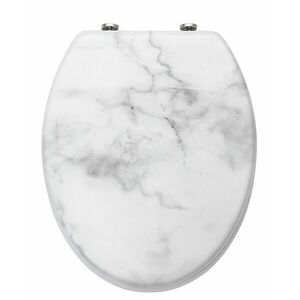 Pepita MDF WC ülőke lassan záródó fedéllel - Márvány - fehér kép