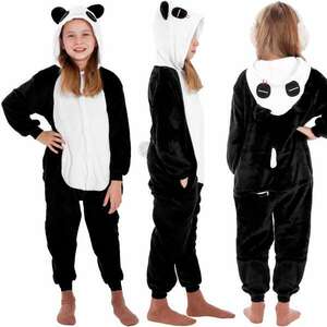 Springos Panda kigurumi pizsama, 125-140 méret - Fekete, Fehér kép