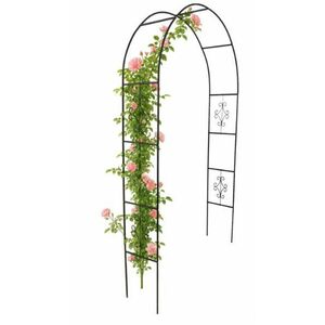 GardenLine kerti Pergola dekorációval 140x38x240cm - Sötétzöld kép