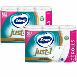 Zewa Just 1 5 rétegű Toalettpapír 2x12 tekercs kép