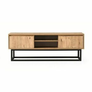 Kétajtós fém vázas TV állvány, fenyő - VAYANA - Butopêa kép