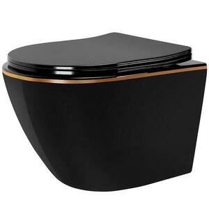 WC csésze Carlo Min Tornado Black Gold Edge kép