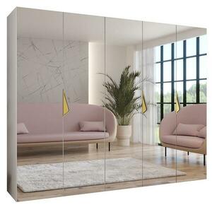 Szekrény Sandi 3-250 fehér/arany kép