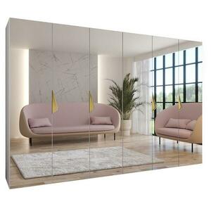 Szekrény Sandi 3-300 (2x150) fehér/arany kép