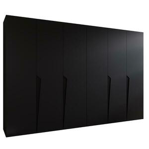 Szekrény Piano 1-300 (2x150) fekete/fekete kép