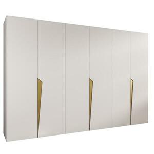 Szekrény Piano 1-300 (3x100) fehér/arany kép