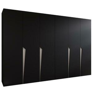 Szekrény Piano 1-300 (2x150) fekete/kasmír kép