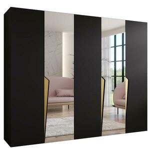 Szekrény Piano 2-250 fekete/arany kép