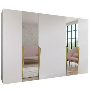 Szekrény Piano 2-300 (2x150) fehér/arany kép