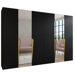 Szekrény Piano 2-300 (2x150) fekete/arany kép