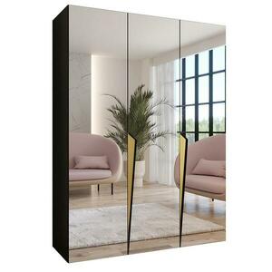 Szekrény Piano 3-150 fekete/arany kép