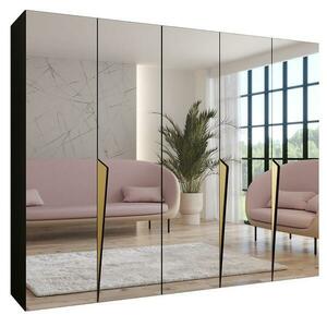 Szekrény Piano 3-250 fekete/arany kép