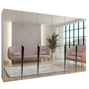 Szekrény Piano 3-300 (2x150) fehér/fekete kép