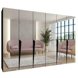 Szekrény Piano 3-300 (2x150) fekete/fekete kép