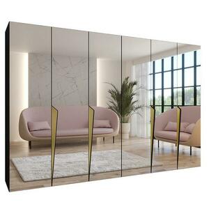 Szekrény Piano 3-300 (2x150) fekete/arany kép