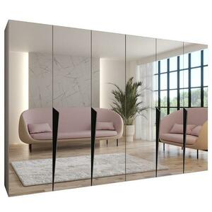 Szekrény Piano 3-300 (2x150) kasmír/fekete kép