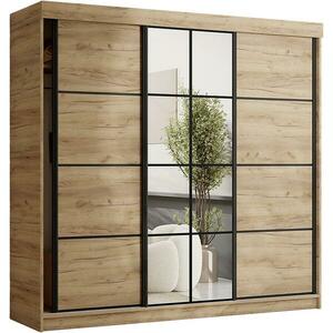 Szekrény Tanger Tükörrel 250 Tölgy Craft Arany kép