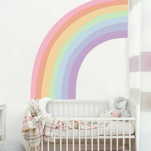 Falmatrica gyerekszobába - színes szivárvány kép