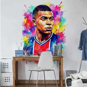 Színes falmatrica gyerekeknek - Kylian Mbappé kép