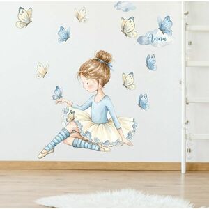 Tervezői tapéta névvel - Ballerina kék tónusokban kép