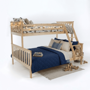 Kinyitható emeleteságy, természetes tűnyalábos fenyő, LUINI kép