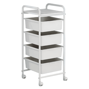 Mozgatható polcállvány, fehér, SUFIK kép