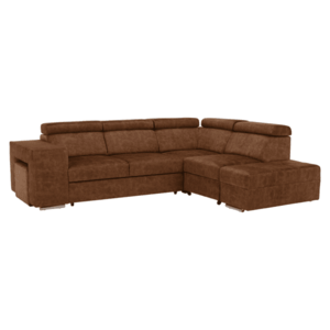 Ülőgarnitúra, barna, jobbos, MALAGA kép