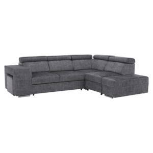 Ülőgarnitúra, szürke, jobbos, MALAGA kép