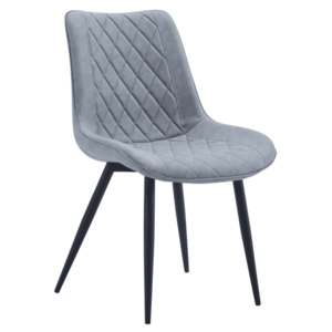 Szék, szürke ekobőr/fekete, HARLAN kép