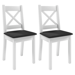 Szék, 2 db-os szett, fehér/sötétszürke, REMY KX kép