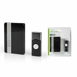 Nedis DOORB223CBK vezeték nélküli csengő, 230 V, fekete kép