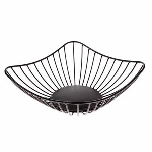 Fém tál négyzet alakú, fekete kép