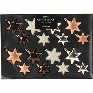 Star karácsonyi dekorációs készlet réz/arany, 16 db kép
