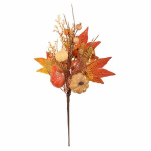 Tök őszi műág , levelek és bogyóknarancssárga , 35 cm kép