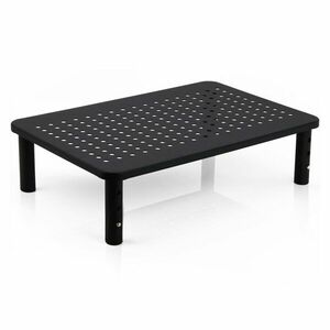 OneConcept Monitor állvány, fém, perforált mintával, 37 × 10 × 24 cm (SZ × M × M) kép