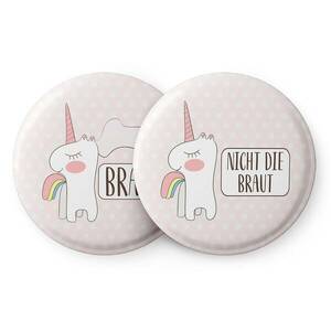 Spielehelden Einhorn jelvények leánybúcsú ajándék 12 kitűző 5, 6 cm extra nagy leánybúcsú ajándék kép