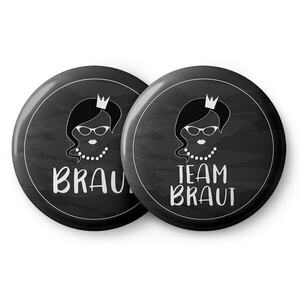 Spielehelden Braut Vintage jelvények legénybúcsú ajándék 12 kitűző 5, 6 cm extra nagy lánybúcsú ajándék kép