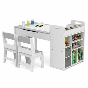 Kombi gyerek íróasztal 2 székkel kép