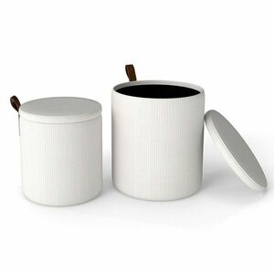 2db-os tároló puff, törtfehér kép