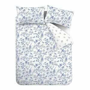 Kék egyszemélyes pamut-perkál ágyneműhuzat 135x200 cm Thea Floral – Bianca kép
