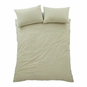 Zöld egyszemélyes ágyneműhuzat 135x200 cm Cotton Rich Woven Stripe – Pineapple Elephant kép