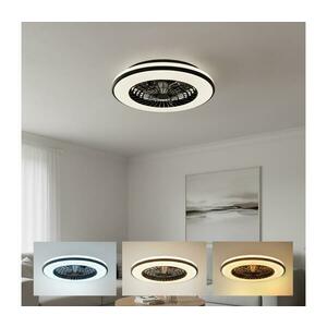 LED dimmelhető mennyezeti lámpa látorral VENTELUX LED/48W/230V fekete + távirányító 004593 kép