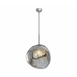 Zsinóros csillár CRUMPLED 1×E27/24W/230V, átm. 36 cm, füstszínű 414LRC1260 kép