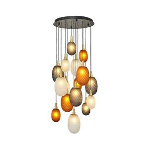 Kábelre függesztett CACTUS csillár 16xG9/5W/230V réz/szürke/fehér 414LRC1980 kép