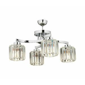 Ráépíthető mennyezeti csillár CRYSTALLINE 4xE27/40W/230V fényes króm 683AVN1438 kép