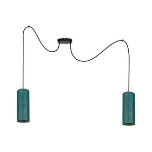 HEXE Csillár zsinóron AVALO 2xE27/60W/230V pók türkiz/arany 0148 kép