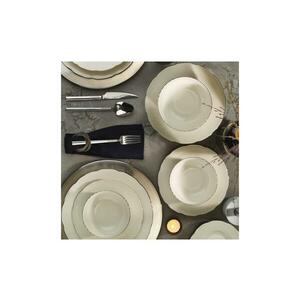 54 részes étkészlet, fehér/ezüst/csontporcelán 973BRS1111 kép